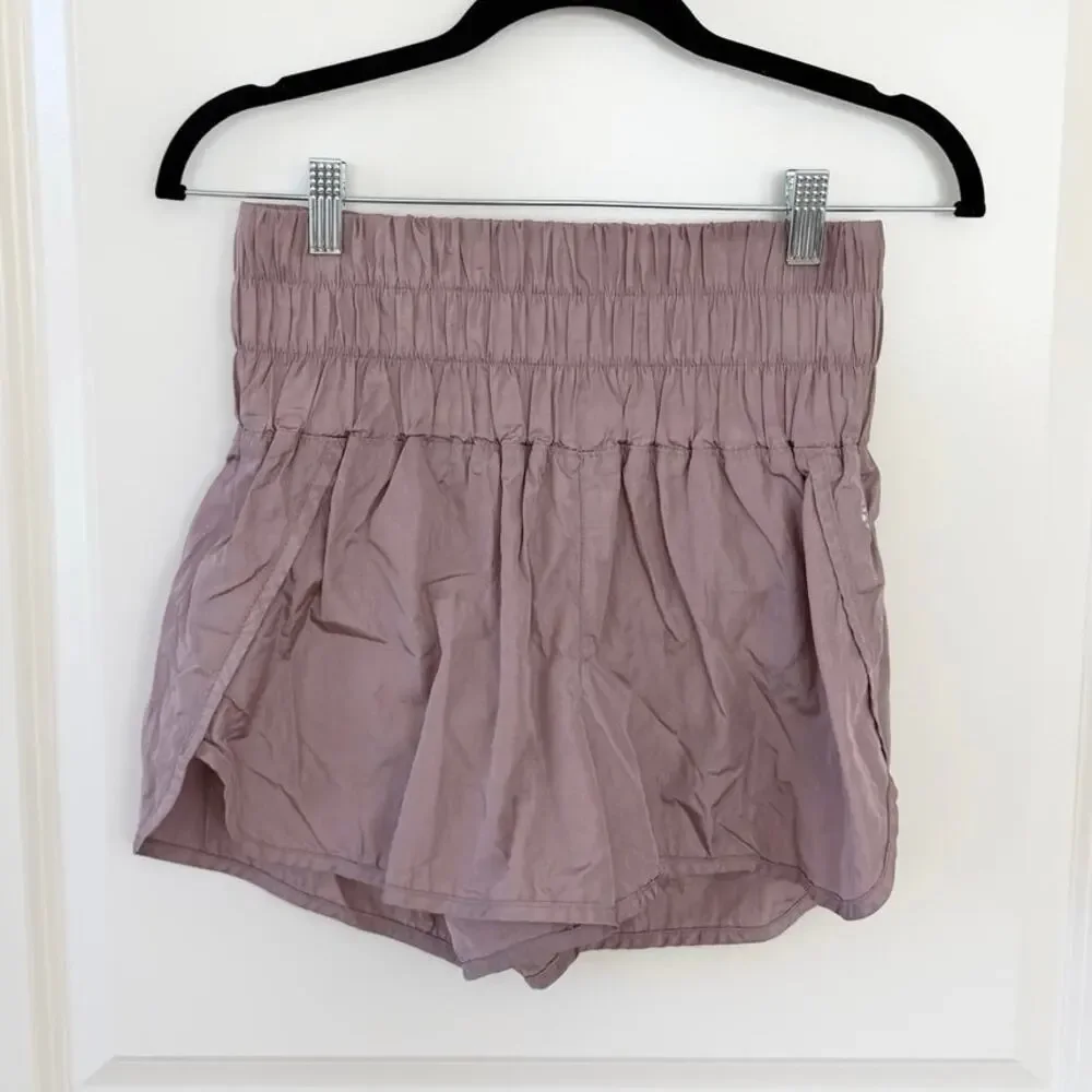 Free People FP Movement The Way Home Shorts Purple Dust Medium